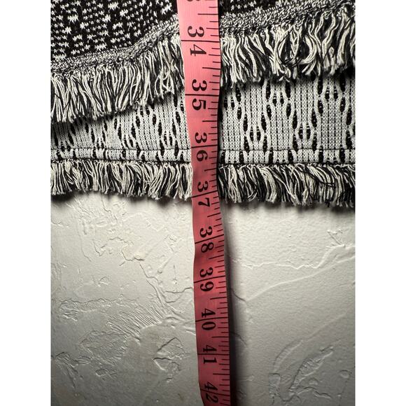 THML asymmetrical color block jaycaurd tweed fringe shift dress womens medium - Picture 6 of 7